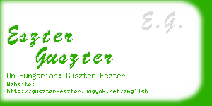 eszter guszter business card